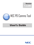 NEC PD Comms Tool User's Guide