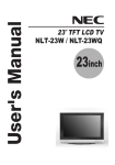 NEC NLT-23WQ User's Manual