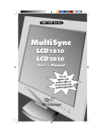 NEC MultiSync LCD1810 User's Manual
