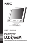 NEC MultiSync LCD1700M User's Manual