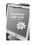 NEC MultiSync LCD1525S User's Manual