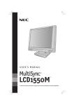 NEC MultiSync LA-15R03-BK User's Manual