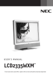 NEC MultiSync L234GC User's Manual