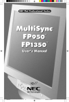 NEC FP1350 User's Manual