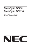 NEC MultiSync FP1350 User's Manual