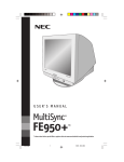 NEC MultiSync FE950+ User's Manual