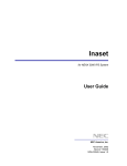 NEC Inaset NEAX 2000 IPS User's Manual
