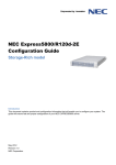 NEC Express5800/R120d-2E SR Configuration Guide