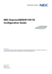 NEC Express5800/R110f-1E Configuration Guide