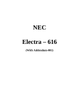 NEC Electra 616 User's Manual