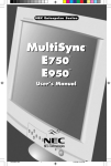 NEC E750 User's Manual
