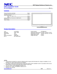 NEC E462 Installation and Setup Guide