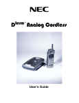 NEC Dterm Analog Cordless Telephone User's Manual
