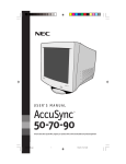 NEC AccuSync 90 User's Manual