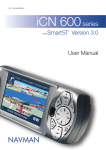 Navman iCN 600series User's Manual