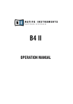 Native Instruments B4 II User's Manual