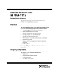 National Instruments PMA-1115 User's Manual