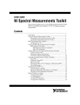 National Instruments NI Spectral Measurements Toolkit User's Manual
