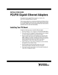 National Instruments Gigabit Ethernet Adapters User's Manual