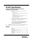 National Instruments 5441 User's Manual