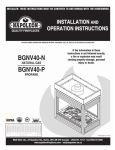 Napoleon Fireplaces BGNV40-P User's Manual