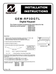 Napco Security Technologies GEM-P1632 User's Manual