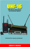 Nady Systems UHF-16 User's Manual