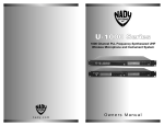 Nady Systems U-1000 User's Manual