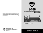 Nady Systems Microphone U-33B User's Manual