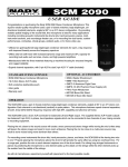 Nady Systems Microphone SCM 2090 User's Manual