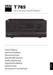 NAD Electronics T785-R User's Manual