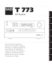 NAD Electronics T 773 User's Manual