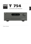 NAD Electronics T 754 User's Manual