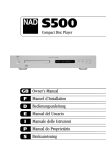 NAD Electronics Silver S500 User's Manual