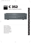 NAD Electronics C 352 User's Manual