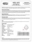 MXL Microphone 604 User's Manual