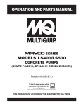 Multiquip LS500 User's Manual