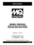 Multiquip wrs5200 User's Manual