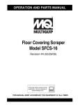 Multiquip Sander SFCS-16 User's Manual