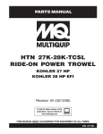 Multiquip 27K-28K-TCSL User's Manual