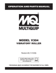 Multiquip V304 User's Manual