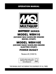 Multiquip Automobile WBH16 User's Manual