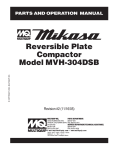 Multiquip MVH-304DSB User's Manual