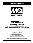 Multiquip AUFSITZ-FLGELGLTTER HHXD5 User's Manual