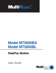 Multi-Tech Systems MT5600BL User's Manual