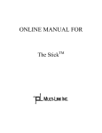 Multi-Link The Stick Voice/Fax/Modem Call Processor User's Manual