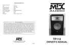 MTX Audio MTX TP112 User's Manual