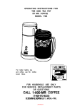 Mr. Coffee TM3 User's Manual