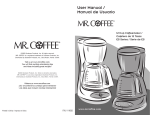 Mr. Coffee Coffeemaker ESX20 User's Manual