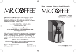 Mr. Coffee BVMC-SCTX User's Manual